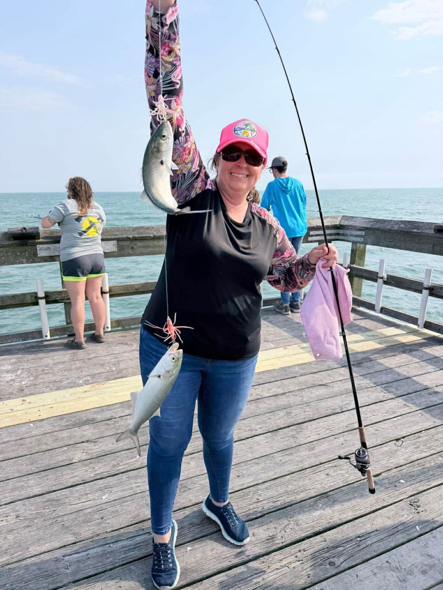25April2026: Big Blues biting in twos! The Holt’s are back, bagging 25 of them, with Spanish Mackerel in the mix, Our new friend Troy is bagging them as well. Gotcha Plugs are the MVP of today’s fishing report!